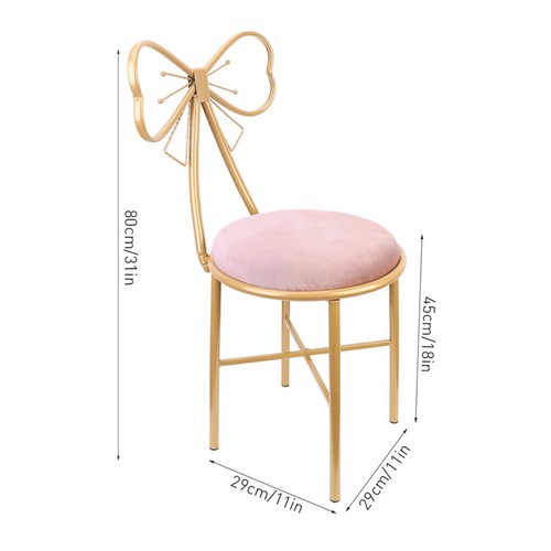 Golden butterfly backrest - golden,
