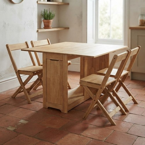 Butterfly folding dining set - dining, 4