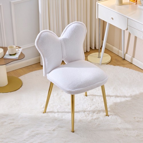 Butterfly vanity chair - vanity, boucle