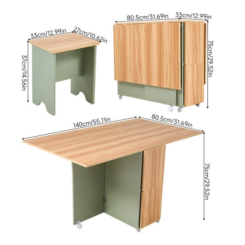 Folding drop leaf table - folding, &
